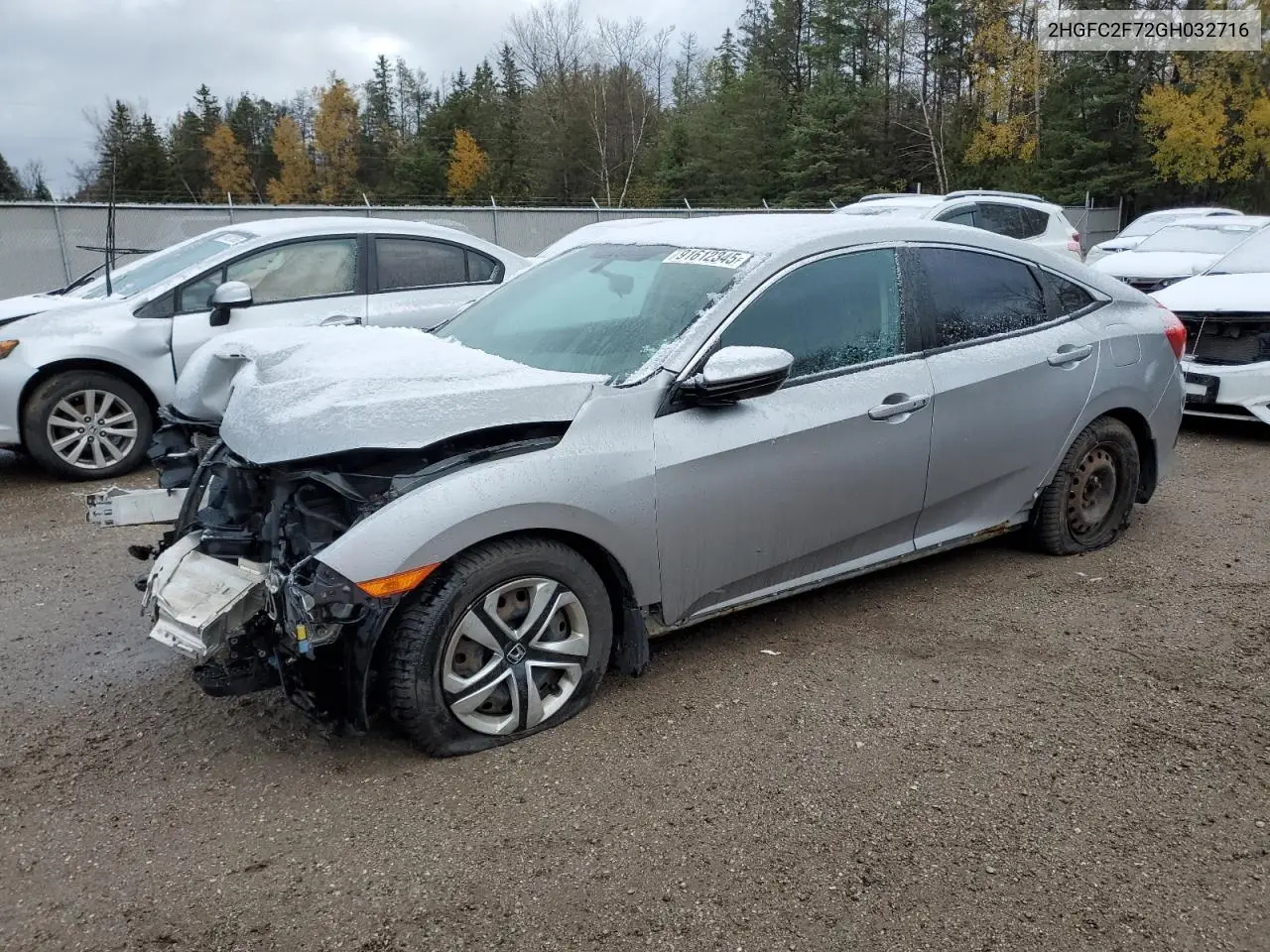 2HGFC2F72GH032716 2016 Honda Civic Ex