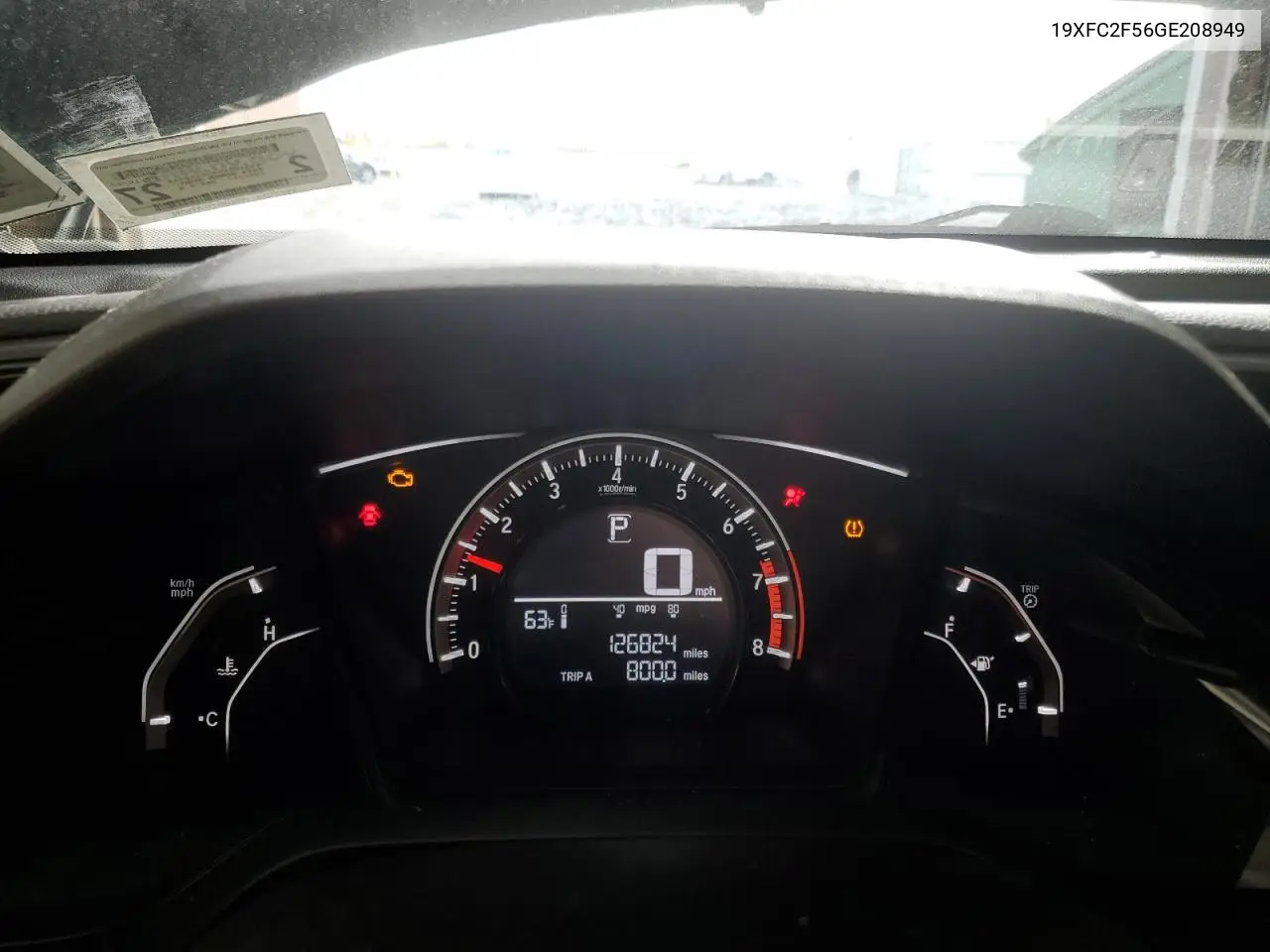 19XFC2F56GE208949 2016 Honda Civic Lx