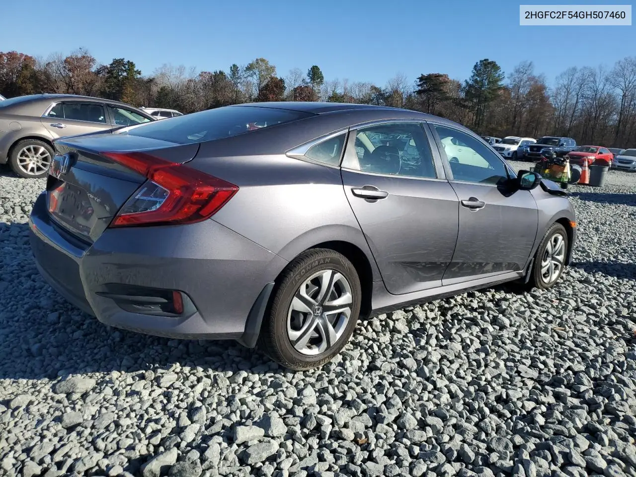 2HGFC2F54GH507460 2016 Honda Civic Lx