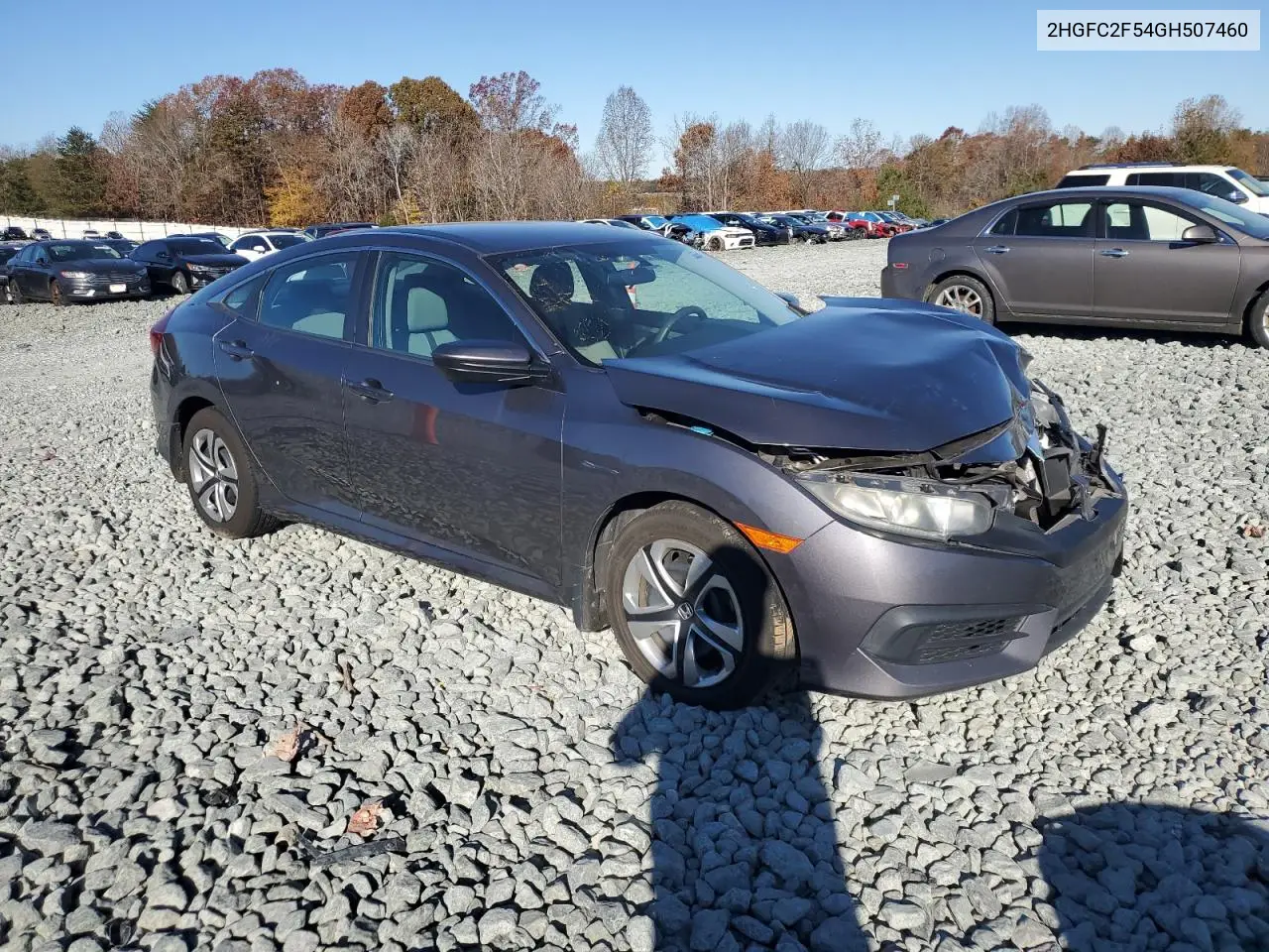 2HGFC2F54GH507460 2016 Honda Civic Lx