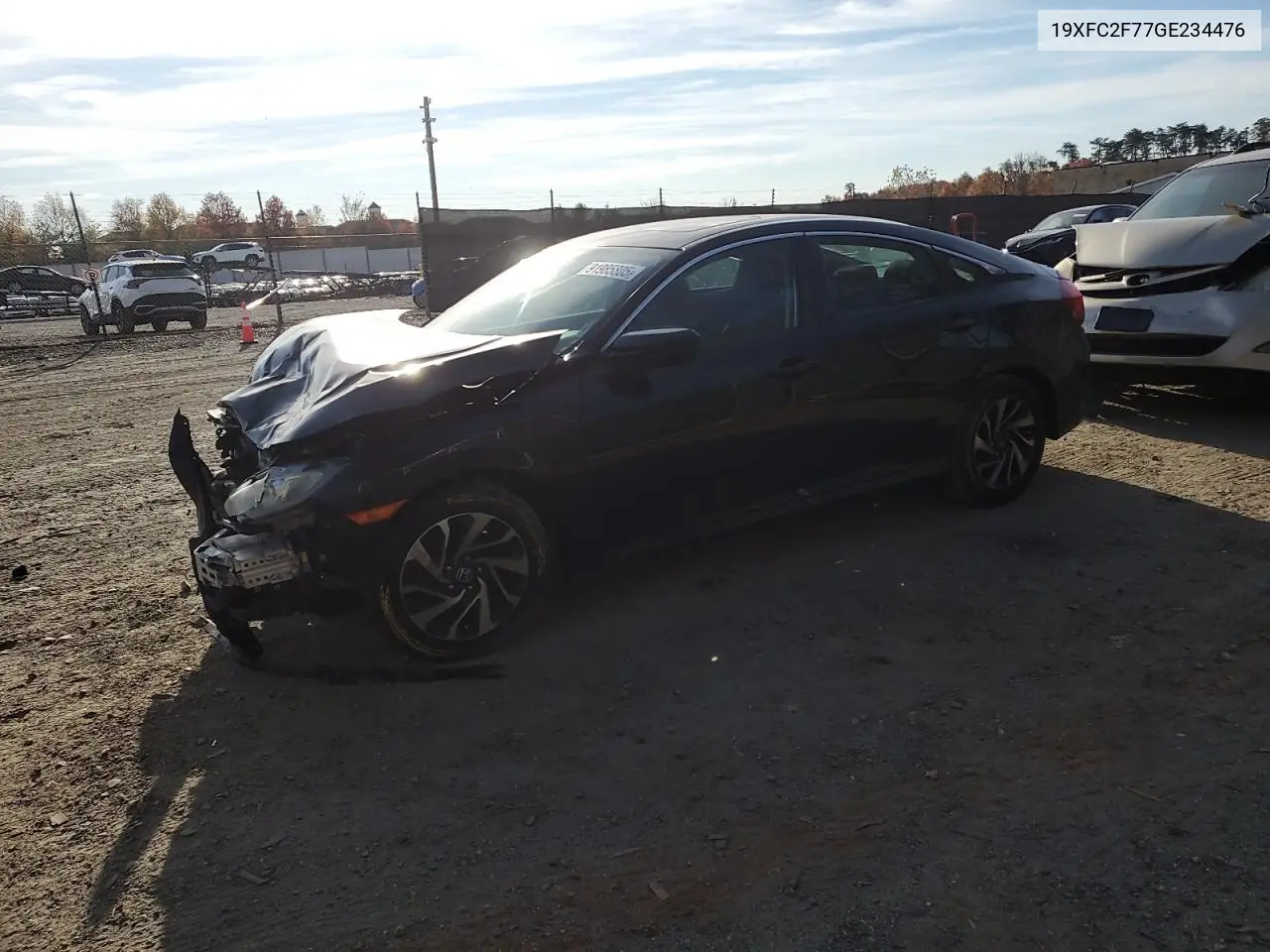 19XFC2F77GE234476 2016 Honda Civic Ex