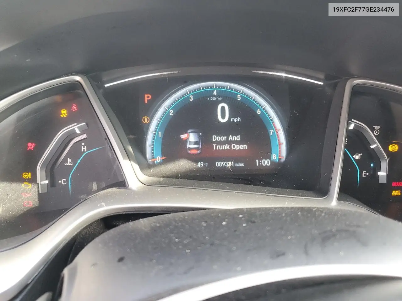 19XFC2F77GE234476 2016 Honda Civic Ex