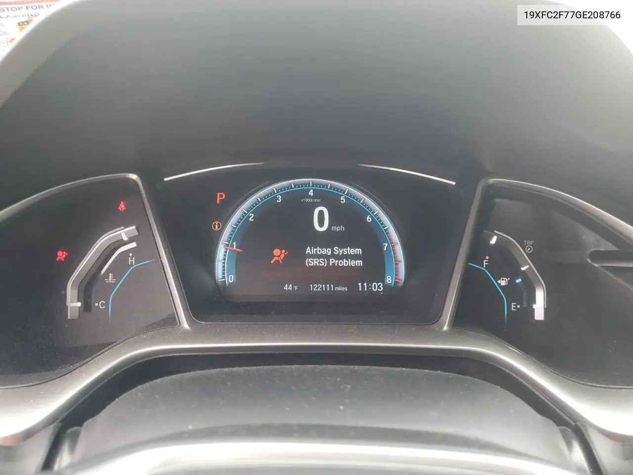 19XFC2F77GE208766 2016 Honda Civic Ex