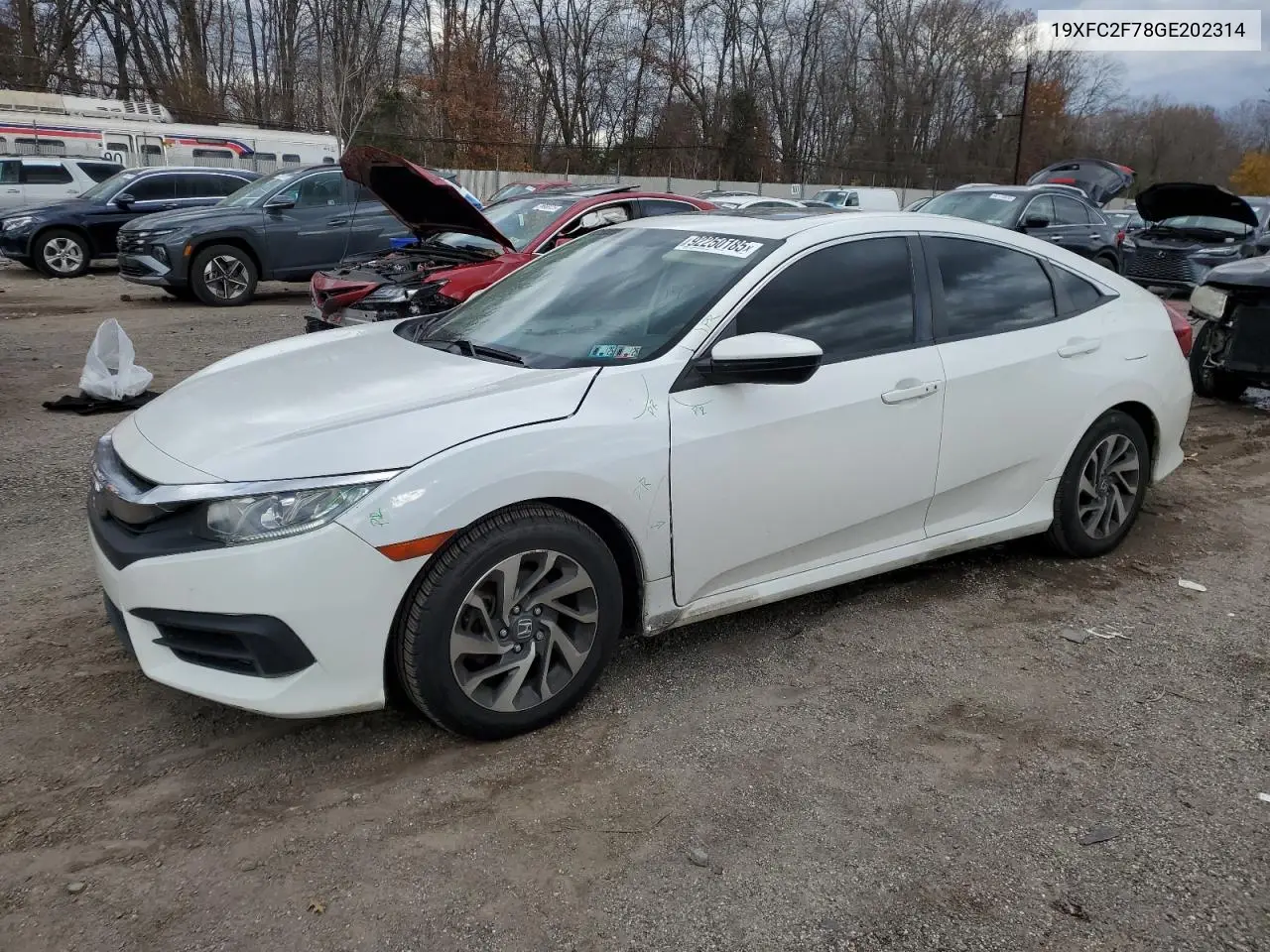 19XFC2F78GE202314 2016 Honda Civic Ex