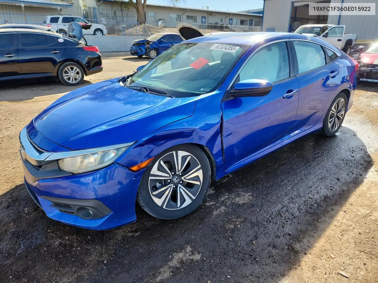 19XFC1F36GE015922 2016 Honda Civic Ex