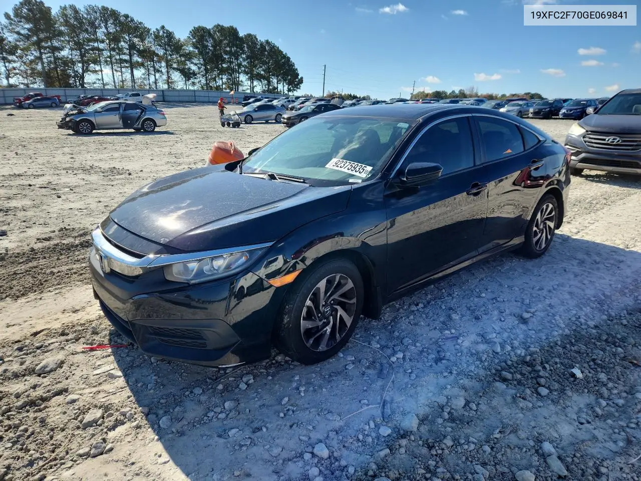 19XFC2F70GE069841 2016 Honda Civic Ex