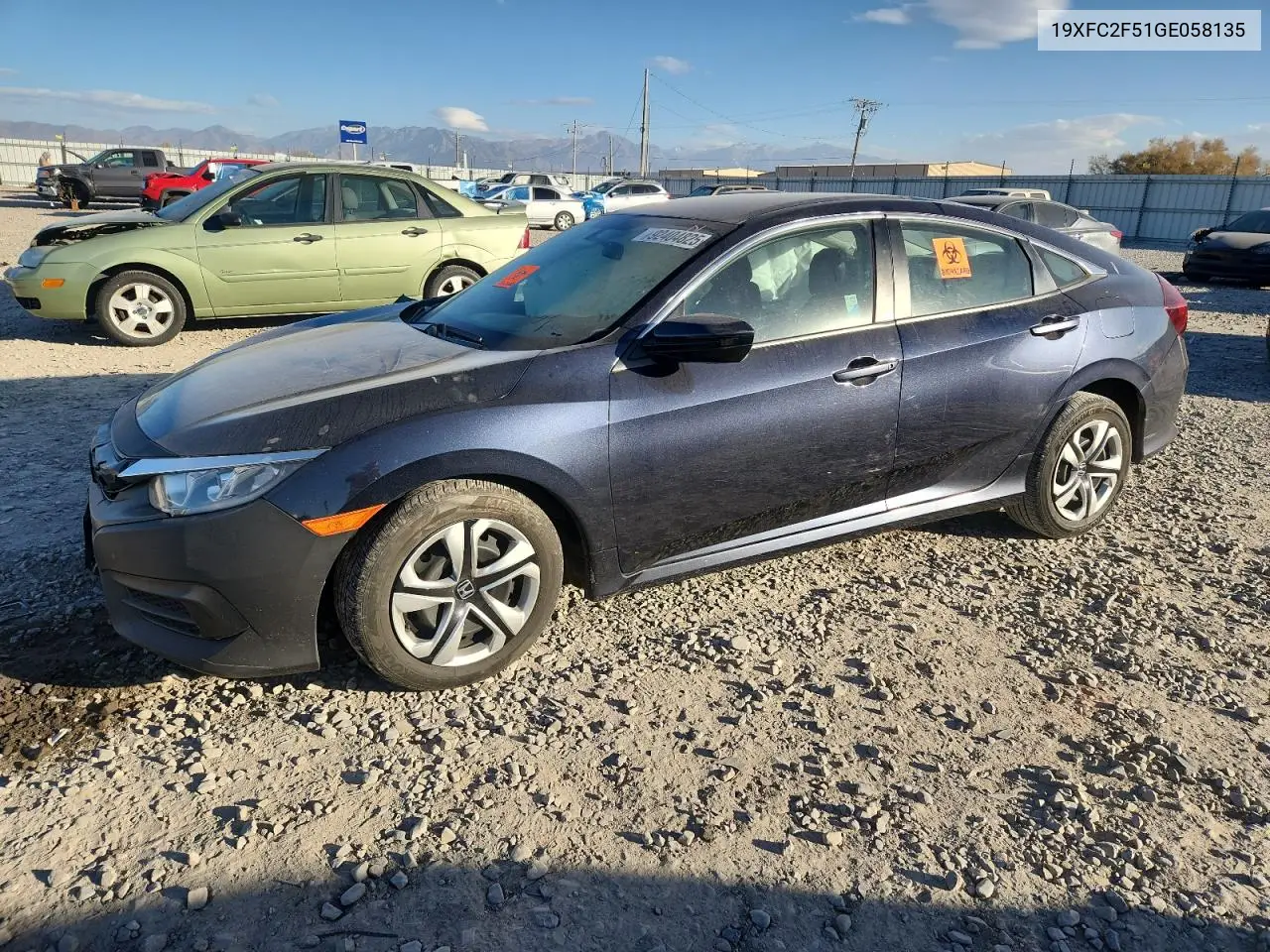 19XFC2F51GE058135 2016 Honda Civic Lx