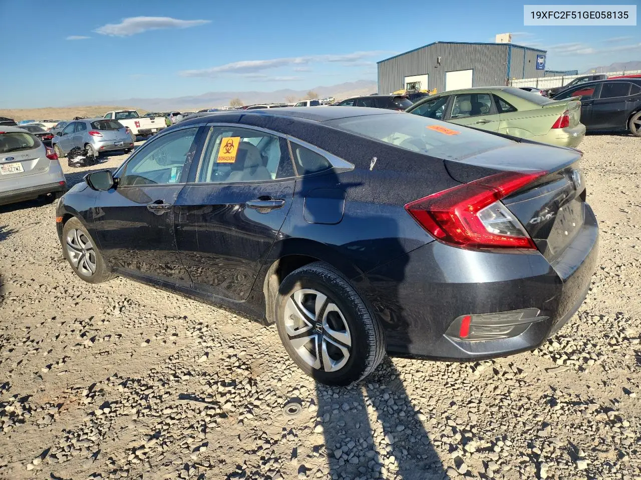 19XFC2F51GE058135 2016 Honda Civic Lx