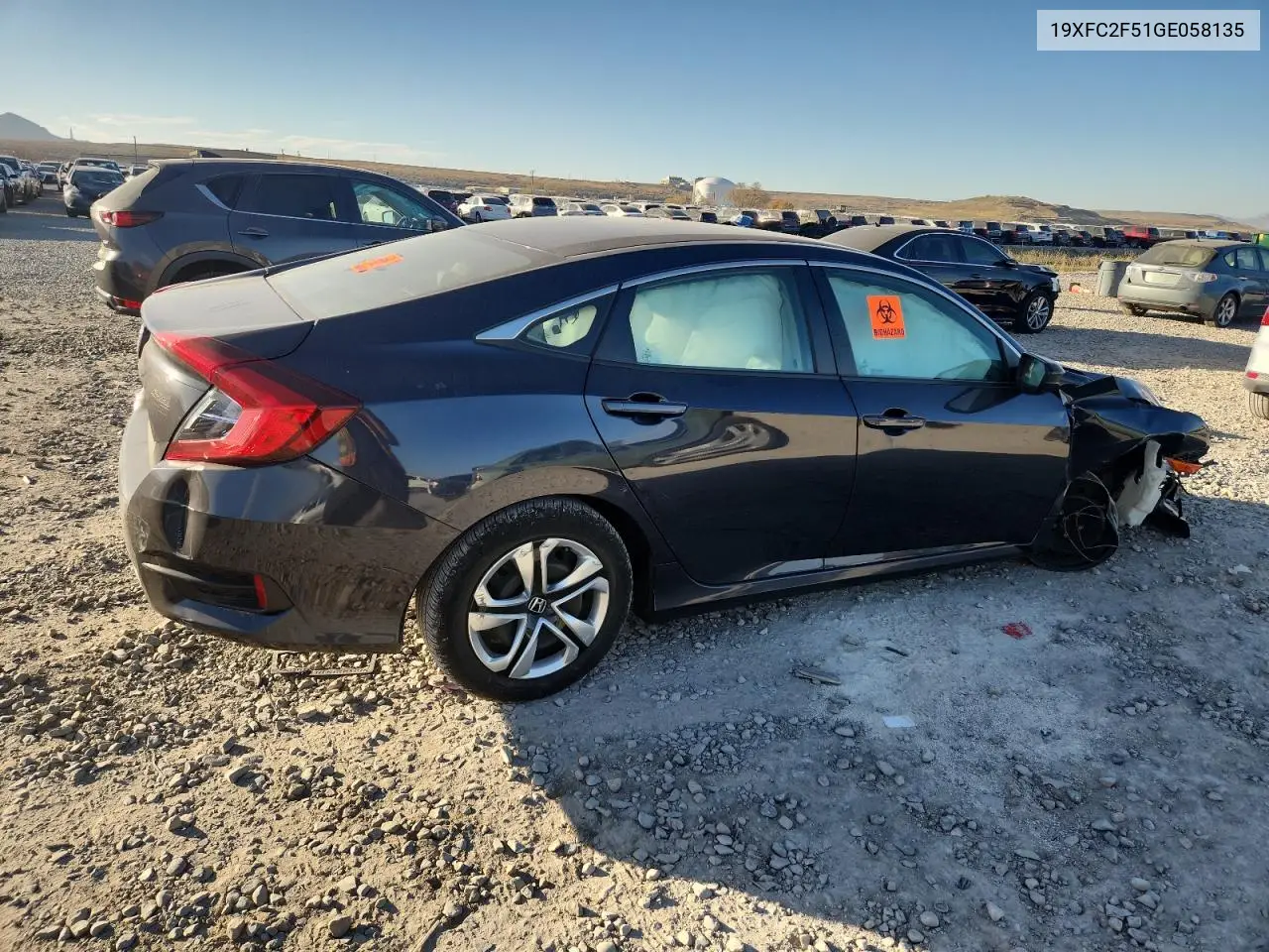 19XFC2F51GE058135 2016 Honda Civic Lx
