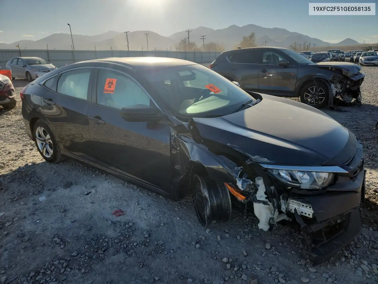 19XFC2F51GE058135 2016 Honda Civic Lx