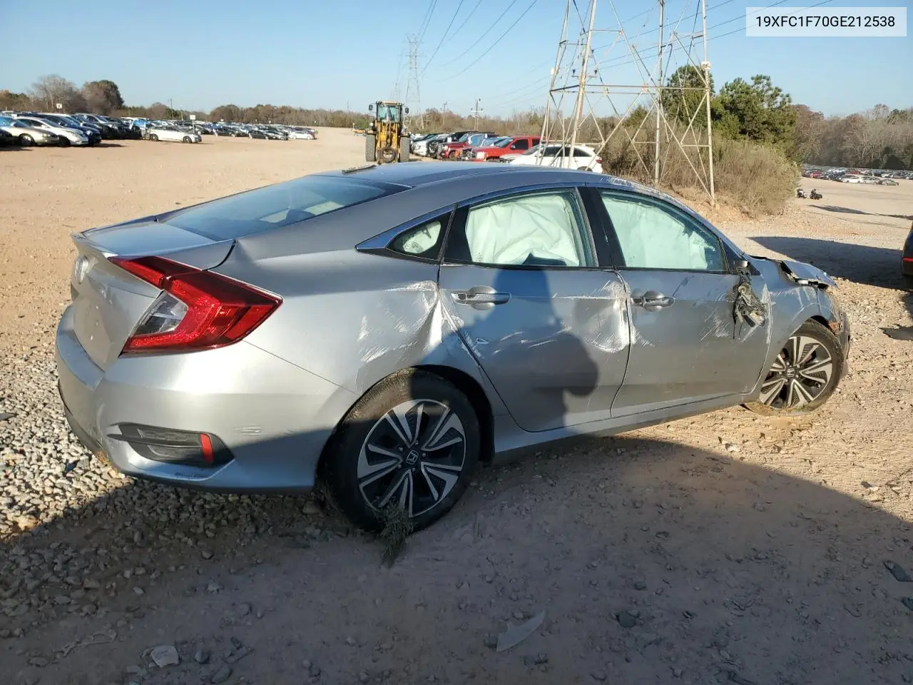 19XFC1F70GE212538 2016 Honda Civic Exl