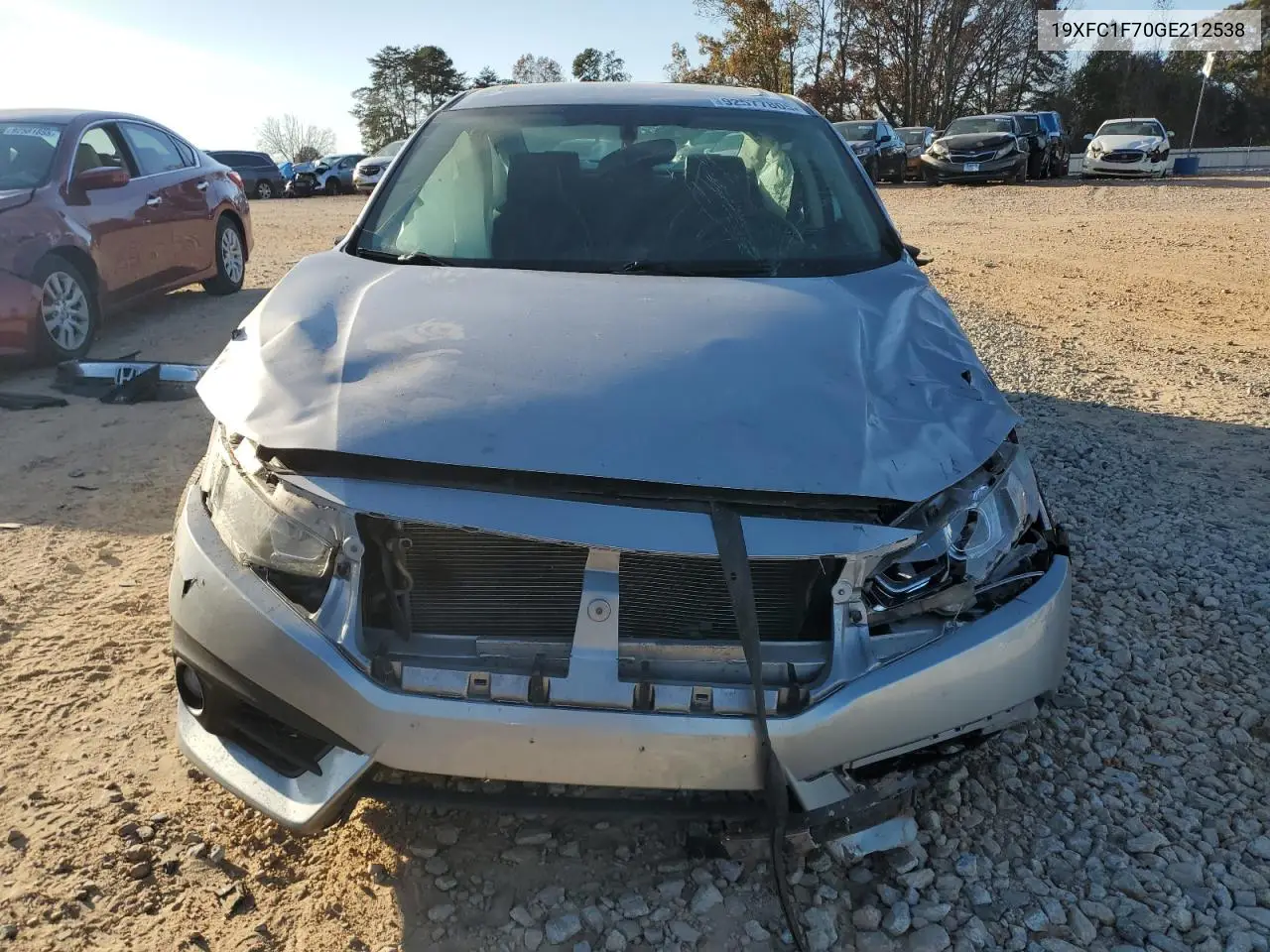 19XFC1F70GE212538 2016 Honda Civic Exl