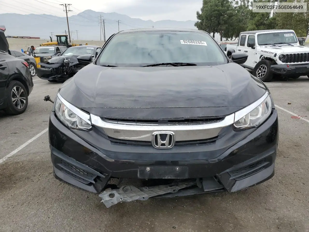 19XFC2F75GE064649 2016 Honda Civic Ex