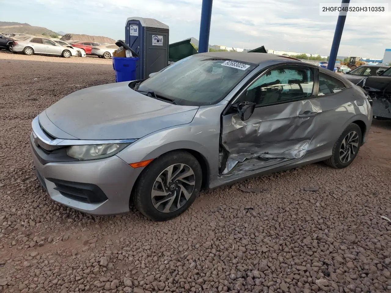 2HGFC4B52GH310353 2016 Honda Civic Lx