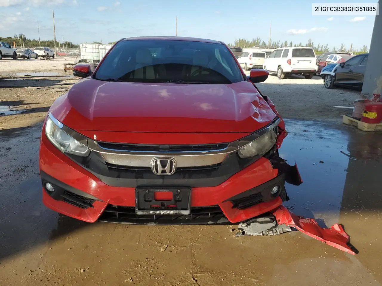 2HGFC3B38GH351885 2016 Honda Civic Ex