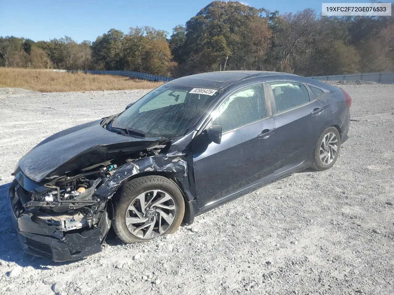 19XFC2F72GE076533 2016 Honda Civic Ex