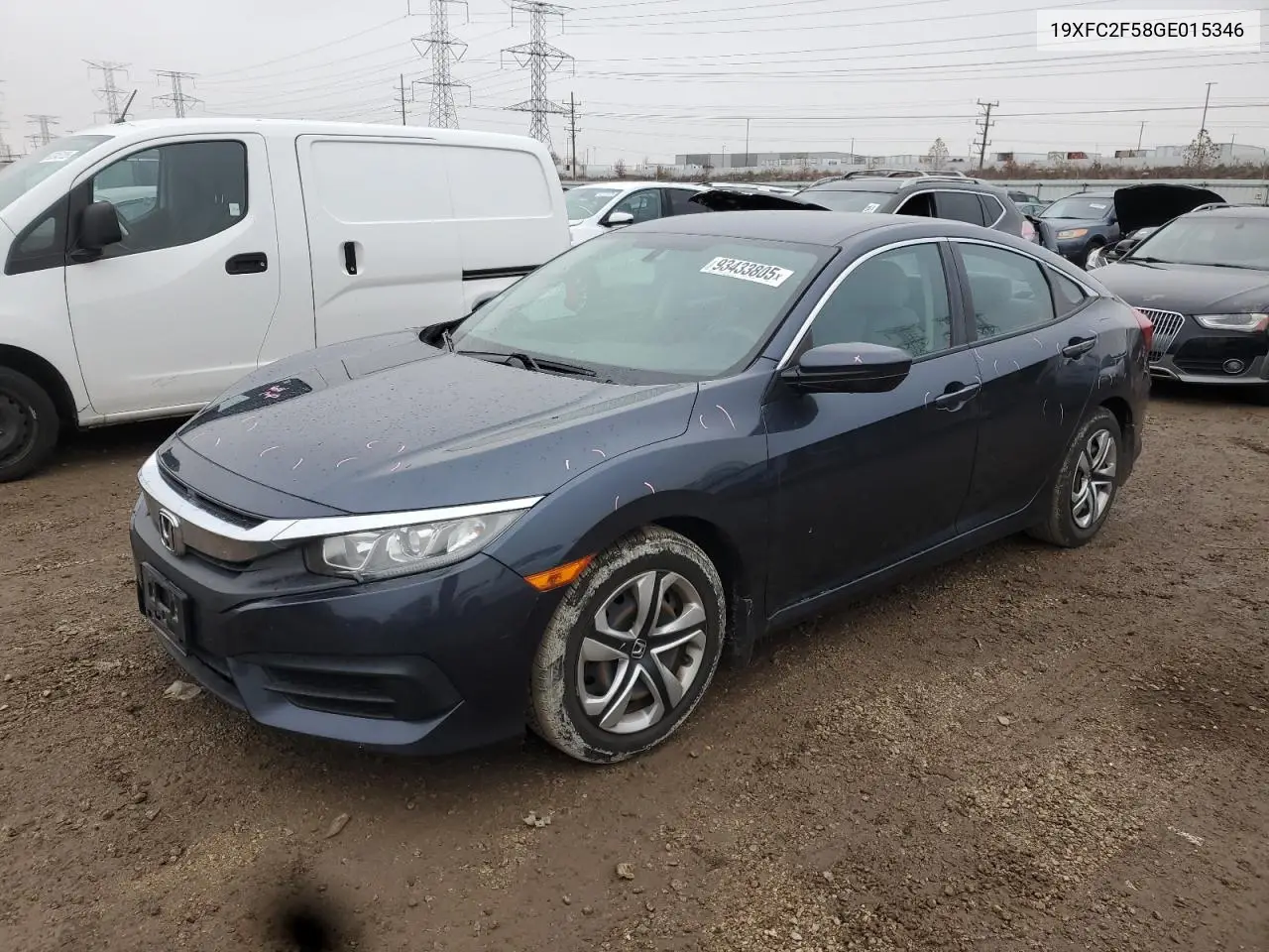 19XFC2F58GE015346 2016 Honda Civic Lx