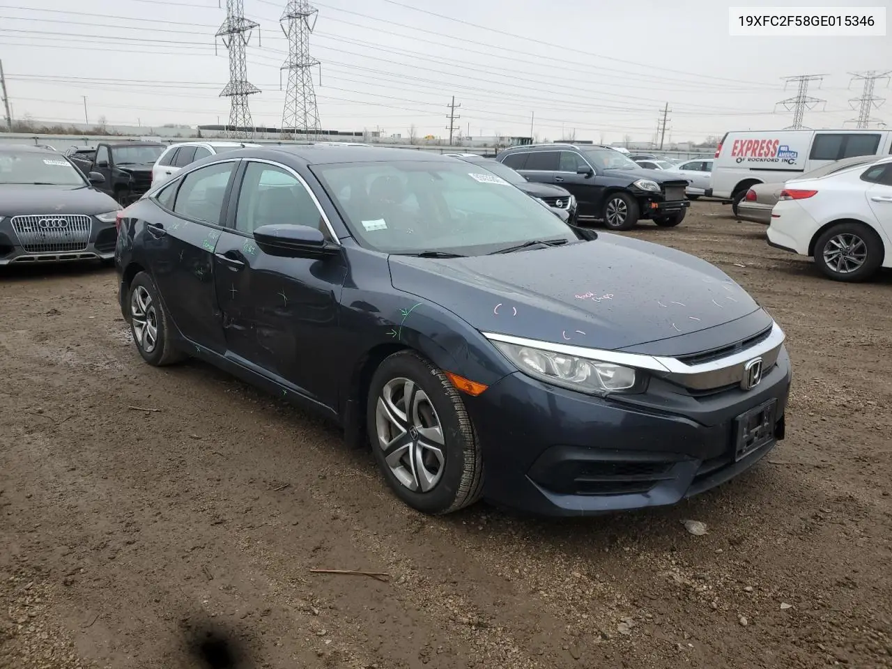 19XFC2F58GE015346 2016 Honda Civic Lx