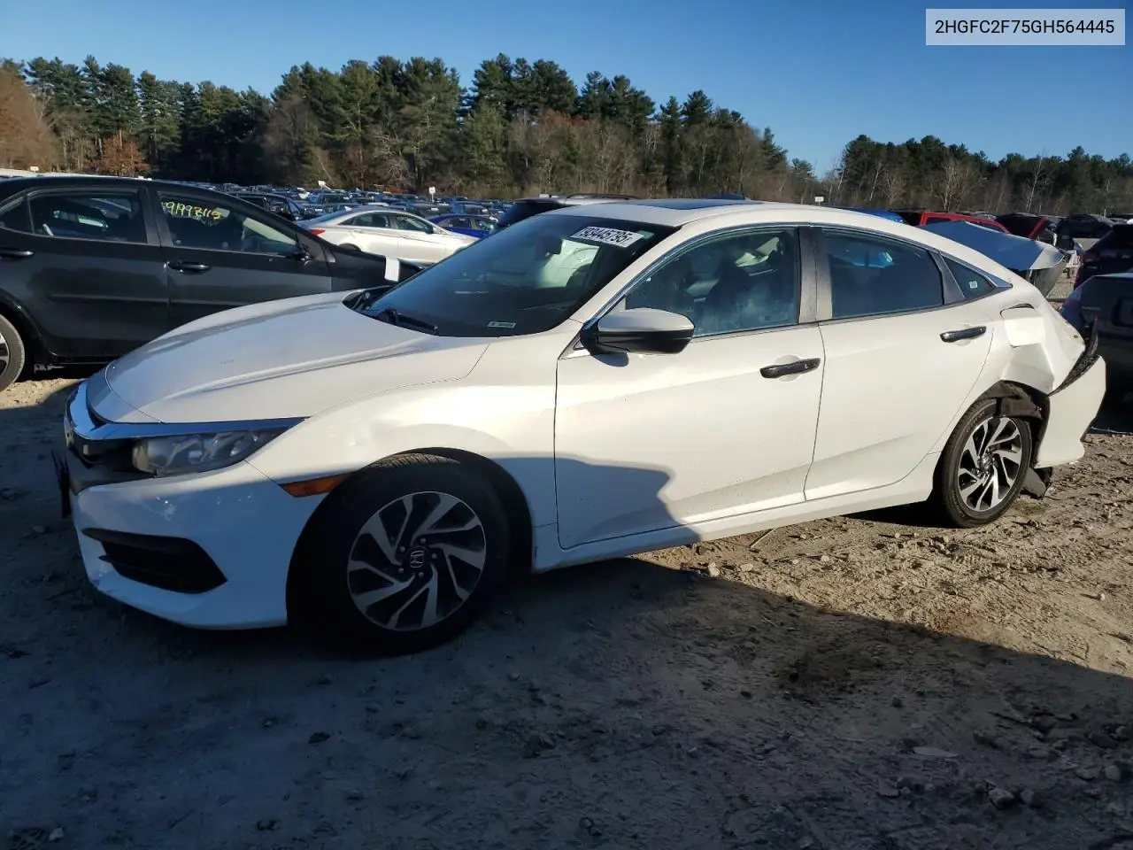 2HGFC2F75GH564445 2016 Honda Civic Ex