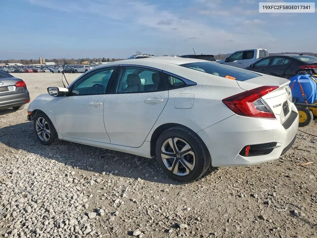 19XFC2F58GE017341 2016 Honda Civic Lx