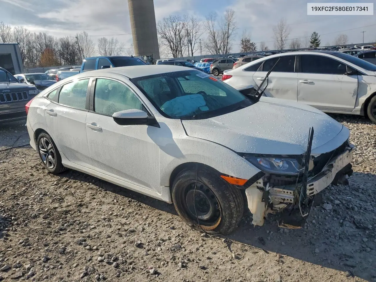 19XFC2F58GE017341 2016 Honda Civic Lx