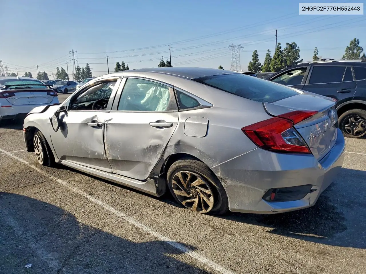 2HGFC2F77GH552443 2016 Honda Civic Ex
