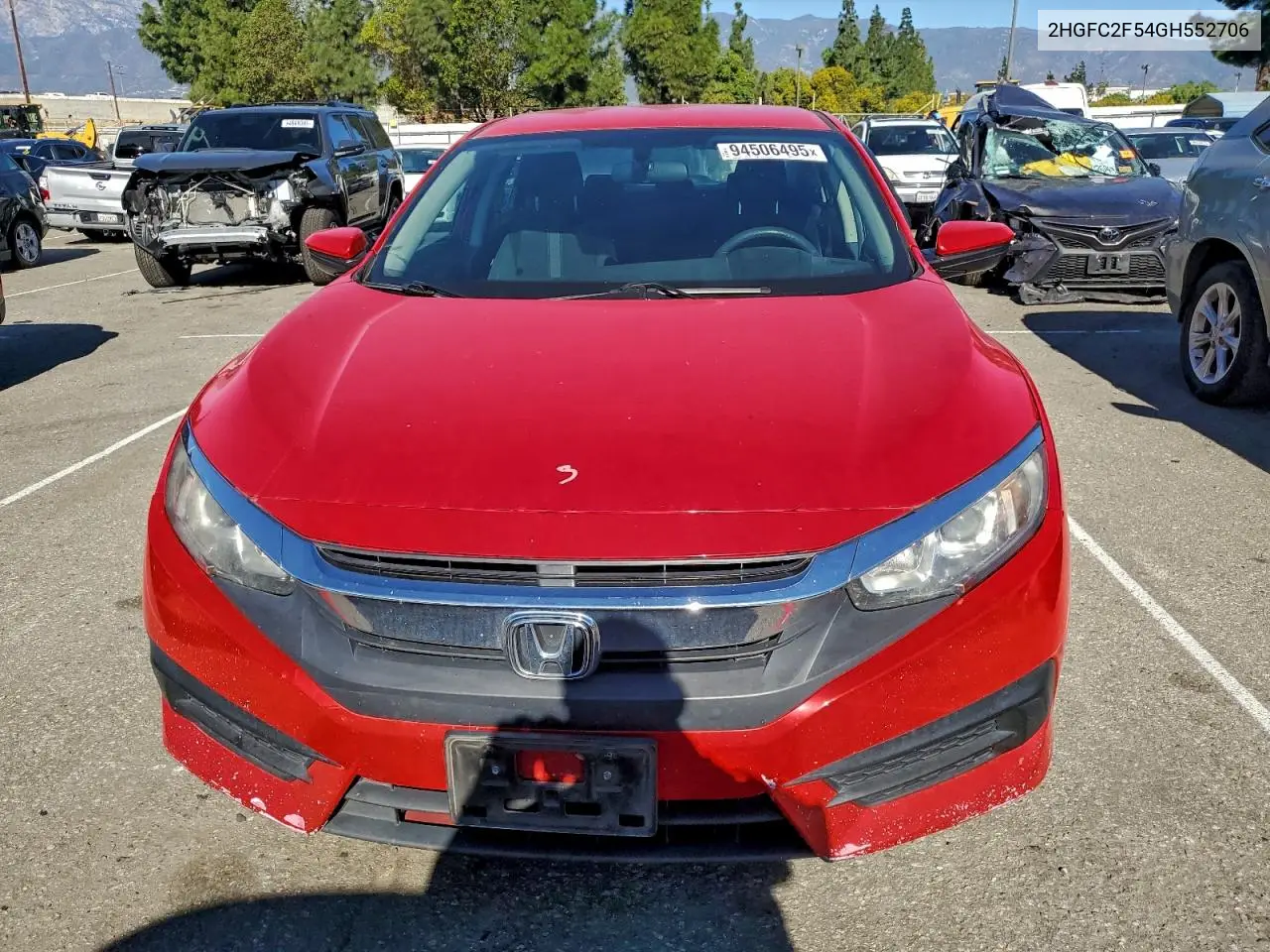 2HGFC2F54GH552706 2016 Honda Civic Lx