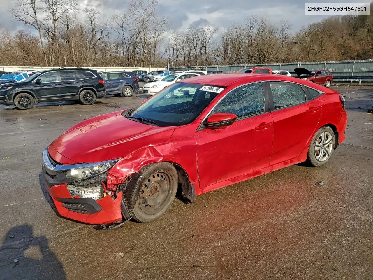 2HGFC2F55GH547501 2016 Honda Civic Lx