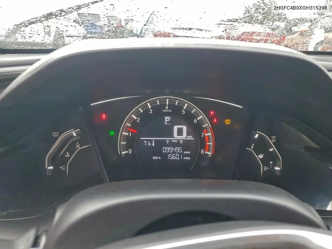 2HGFC4B0XGH315398 2016 Honda Civic Lx