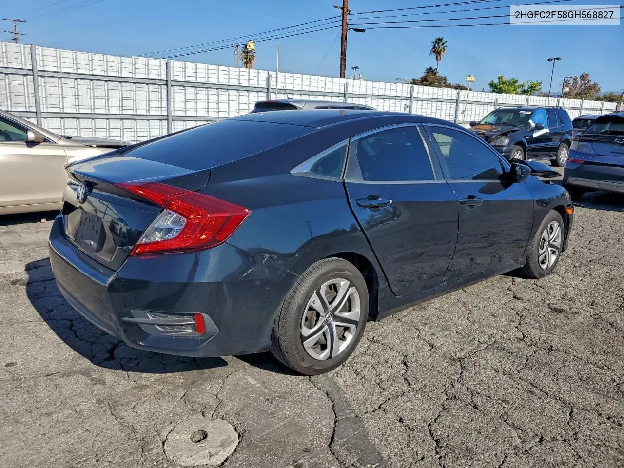 2HGFC2F58GH568827 2016 Honda Civic Lx