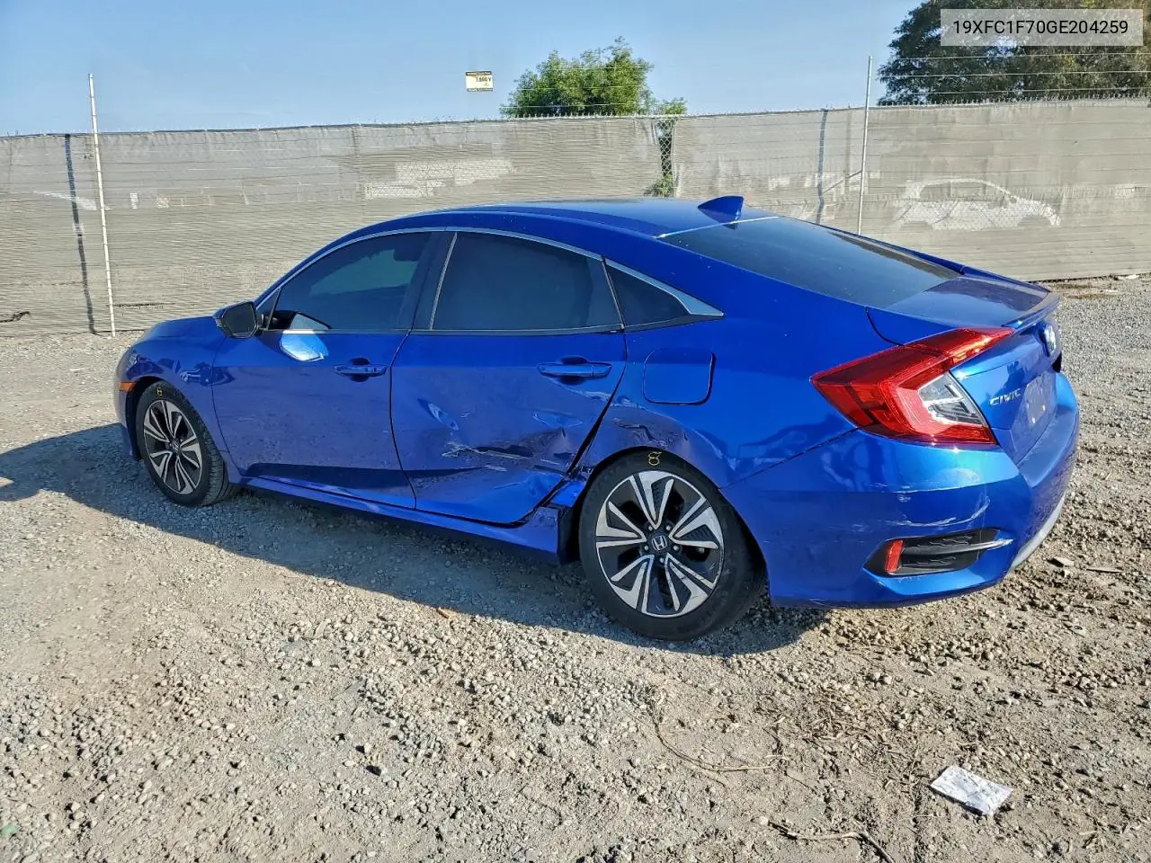 19XFC1F70GE204259 2016 Honda Civic Exl