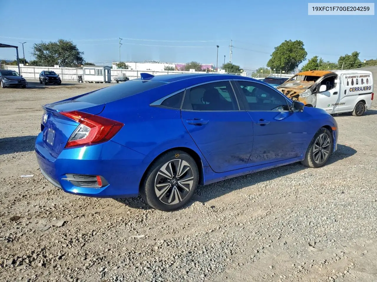 19XFC1F70GE204259 2016 Honda Civic Exl