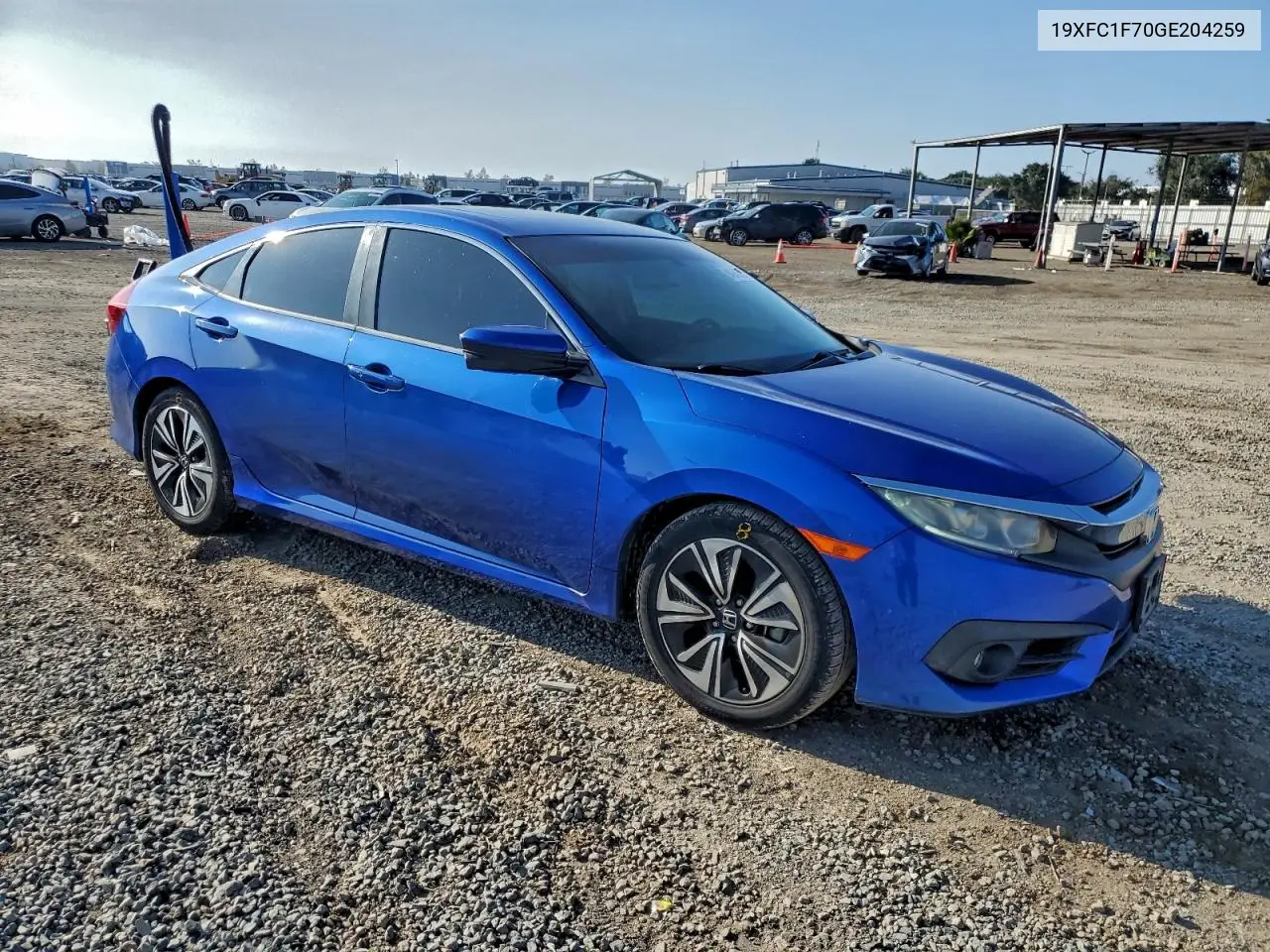 19XFC1F70GE204259 2016 Honda Civic Exl