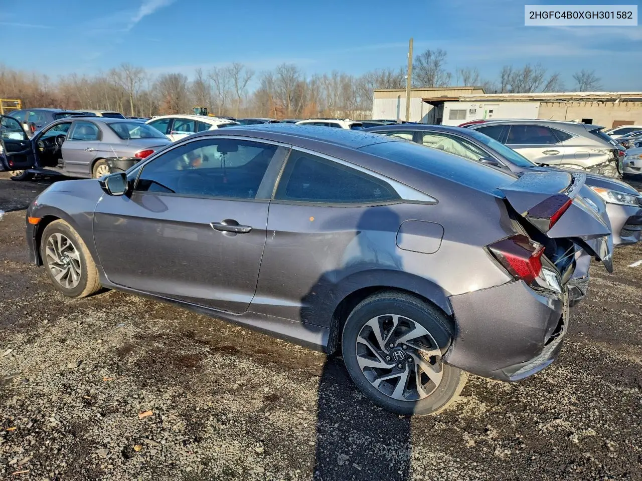 2HGFC4B0XGH301582 2016 Honda Civic Lx