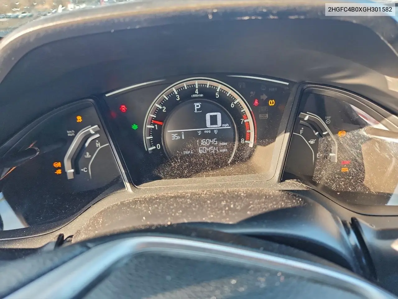 2HGFC4B0XGH301582 2016 Honda Civic Lx