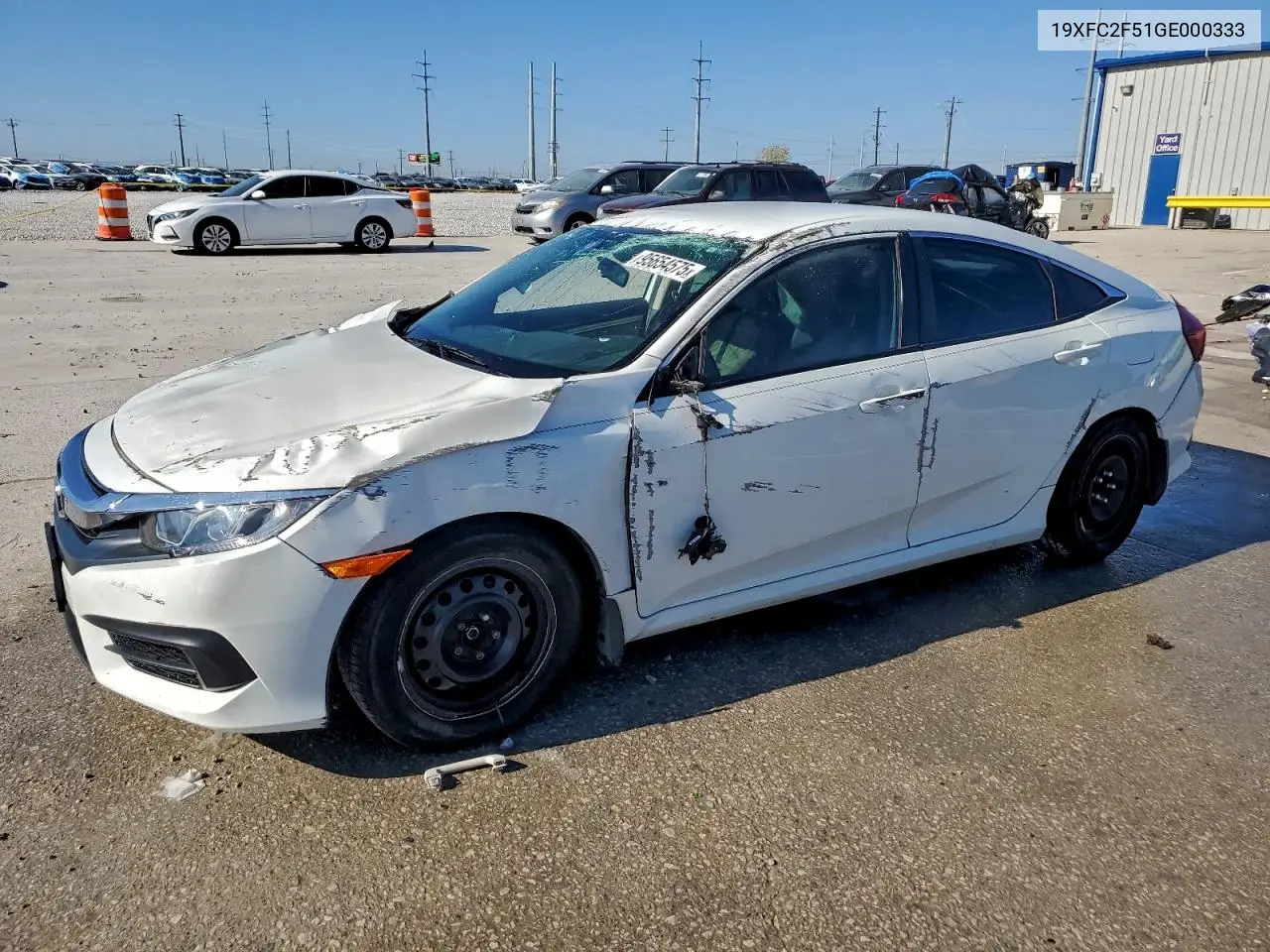 19XFC2F51GE000333 2016 Honda Civic Lx