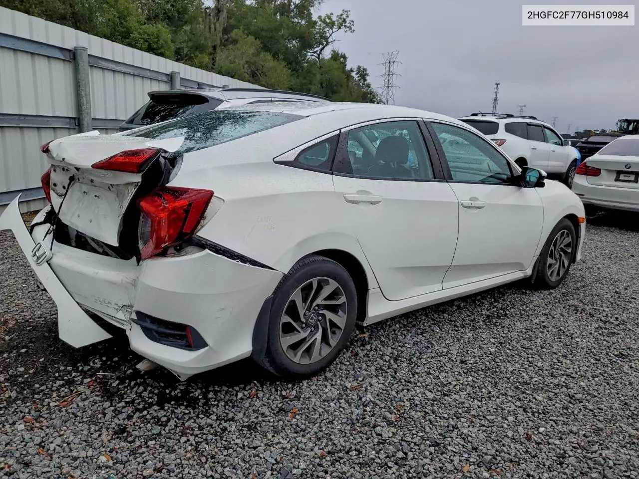 2HGFC2F77GH510984 2016 Honda Civic Ex