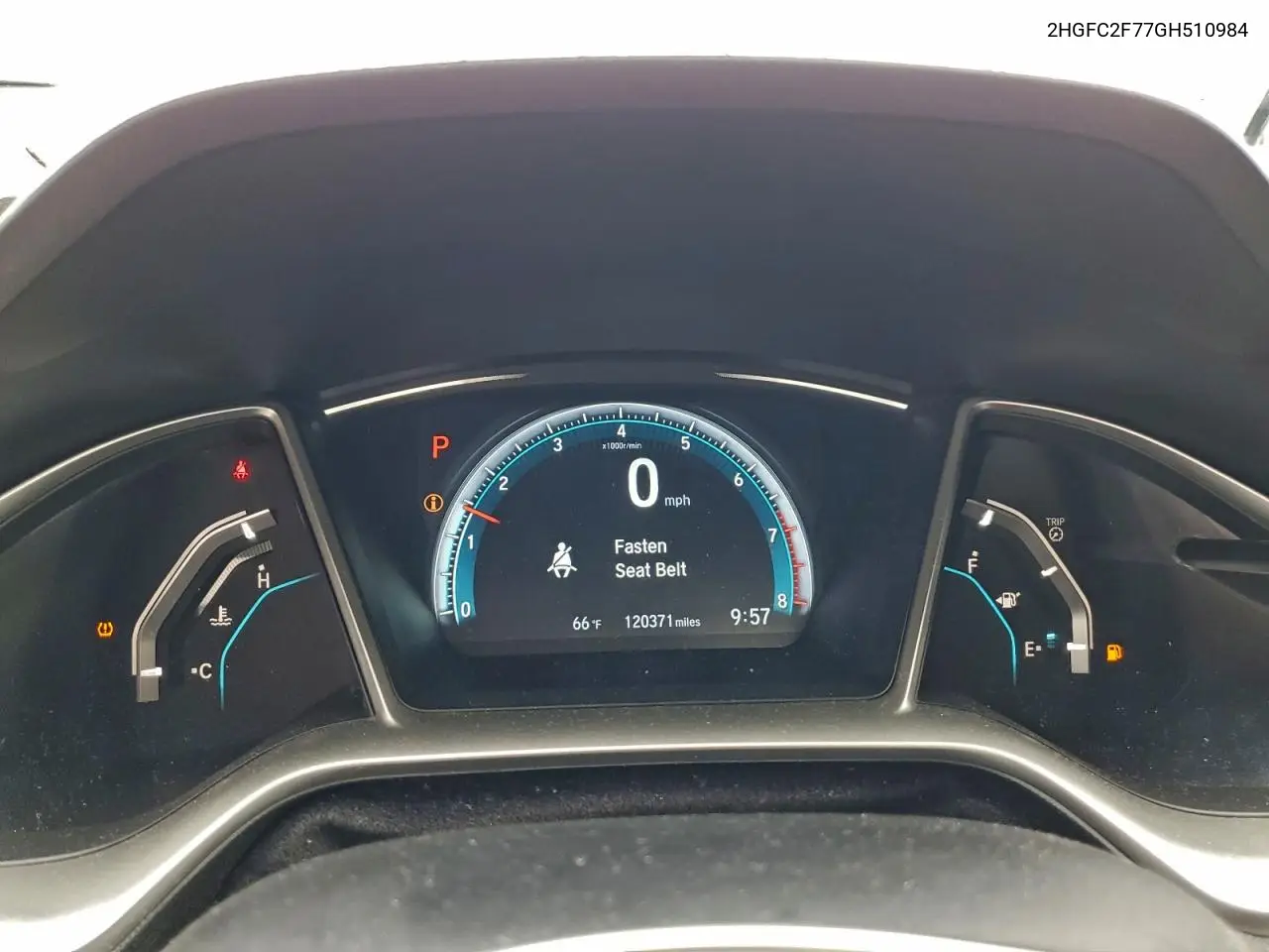 2HGFC2F77GH510984 2016 Honda Civic Ex
