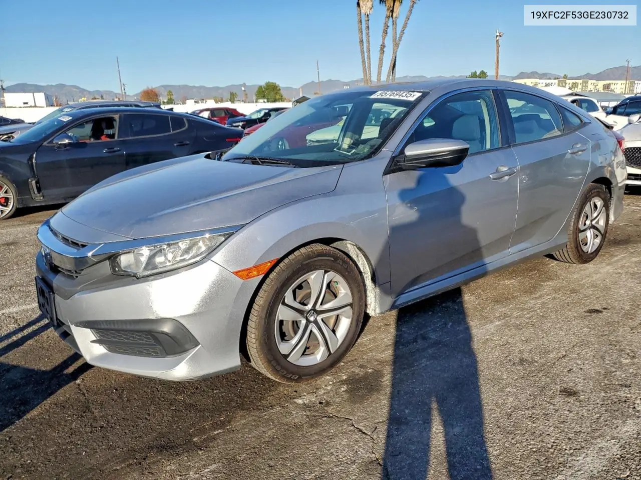 19XFC2F53GE230732 2016 Honda Civic Lx