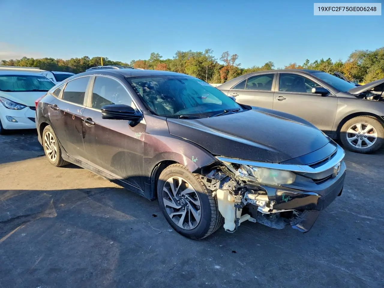 19XFC2F75GE006248 2016 Honda Civic Ex