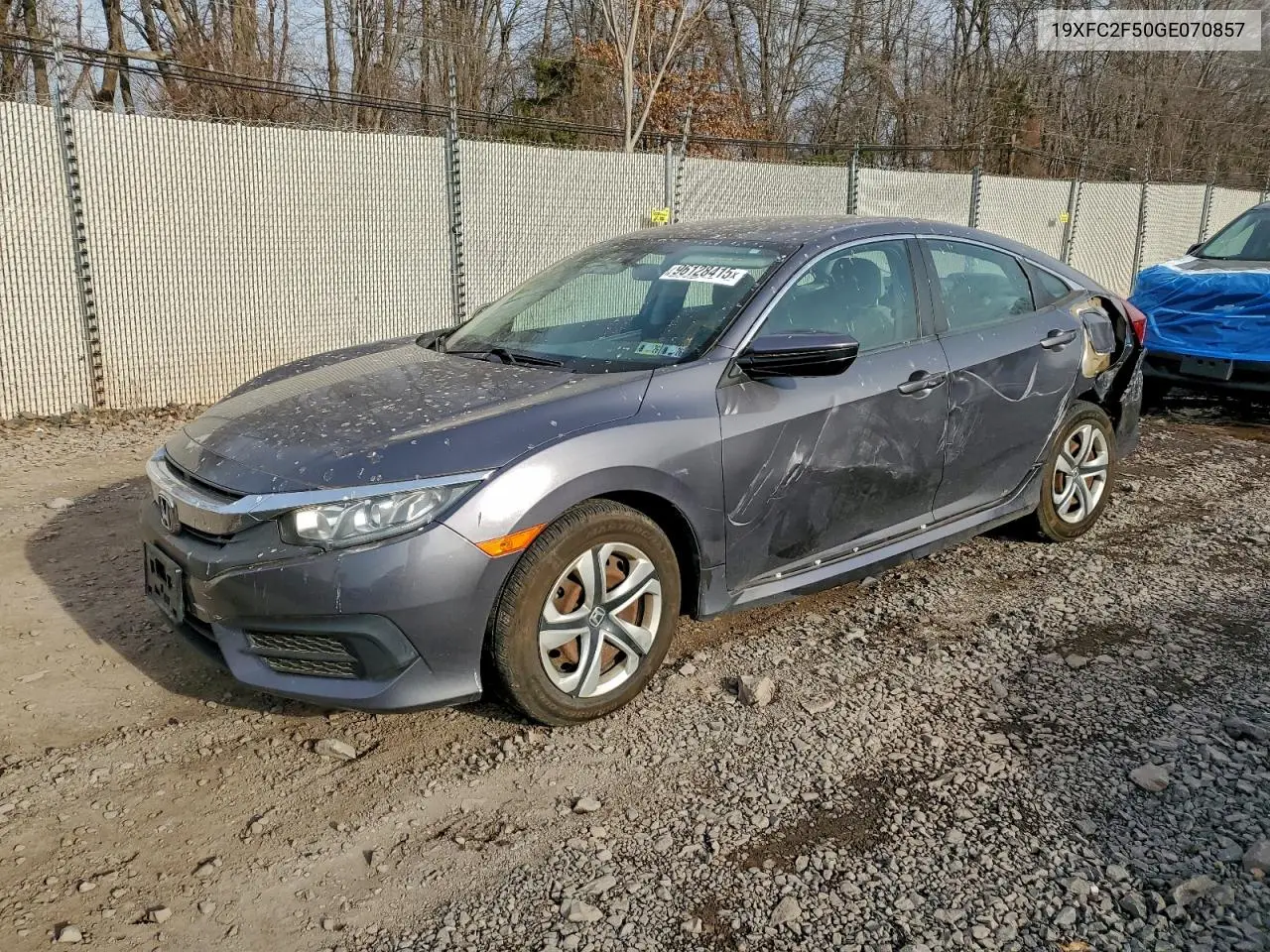 19XFC2F50GE070857 2016 Honda Civic Lx
