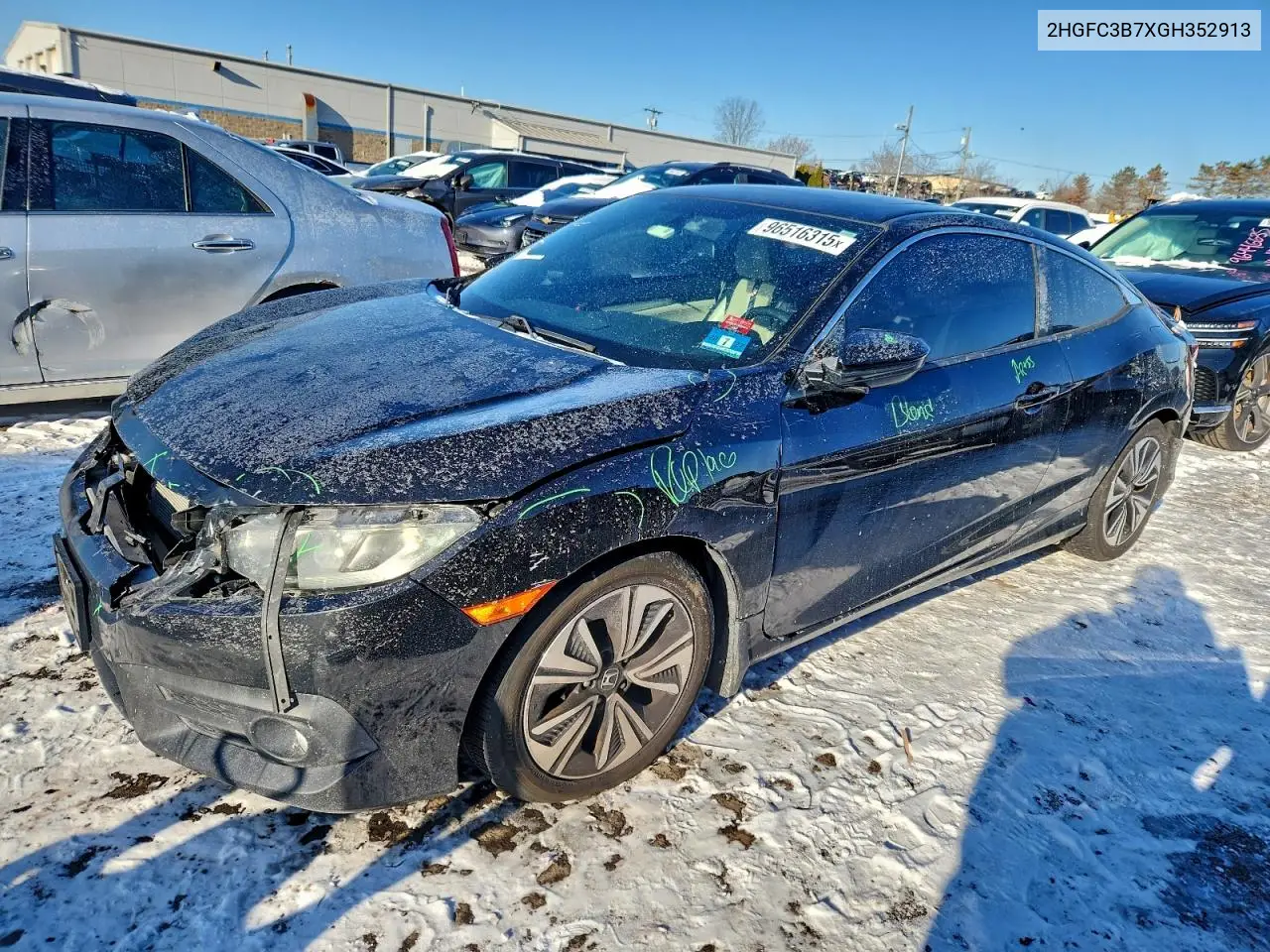 2HGFC3B7XGH352913 2016 Honda Civic Exl