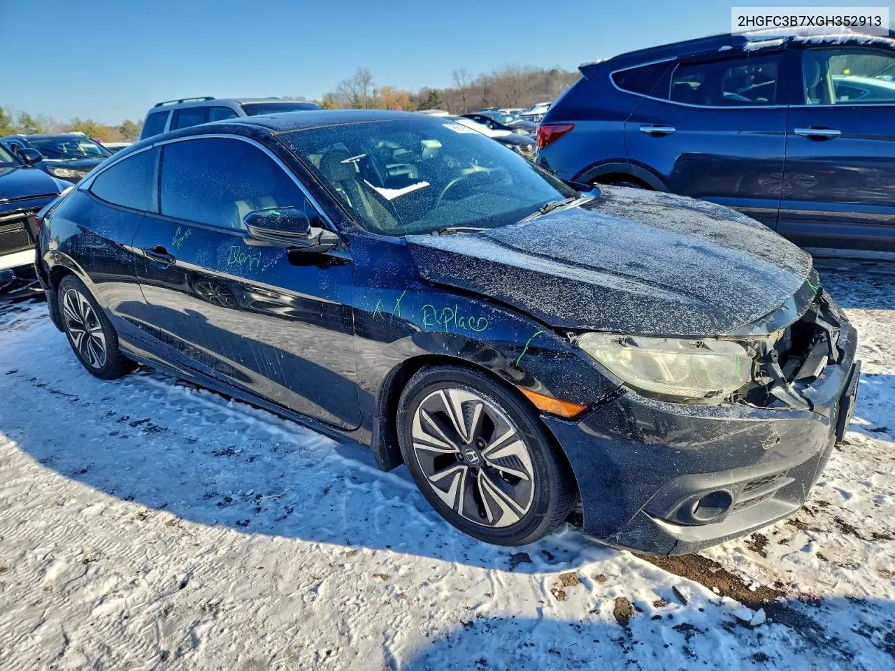2HGFC3B7XGH352913 2016 Honda Civic Exl