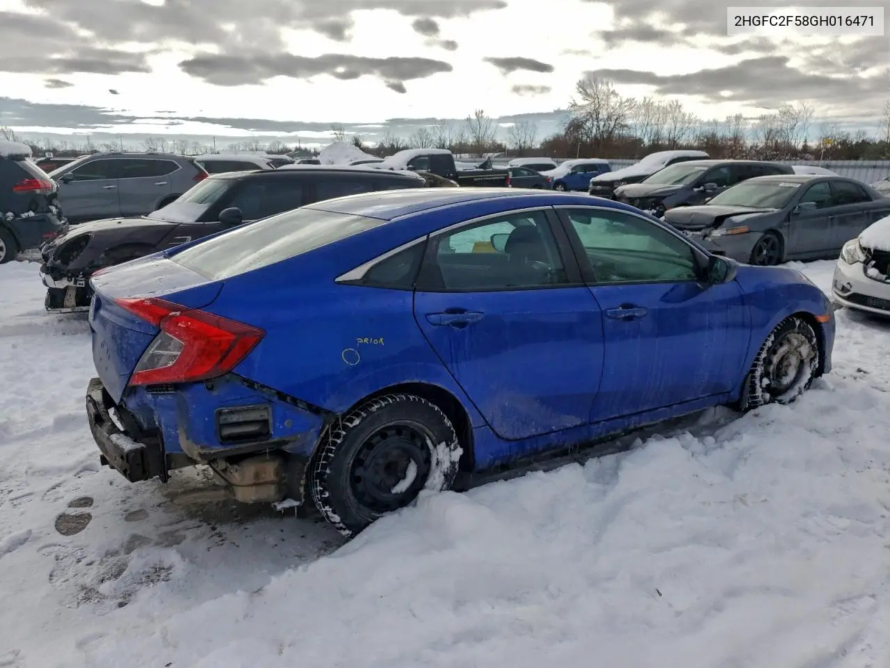 2HGFC2F58GH016471 2016 Honda Civic Lx