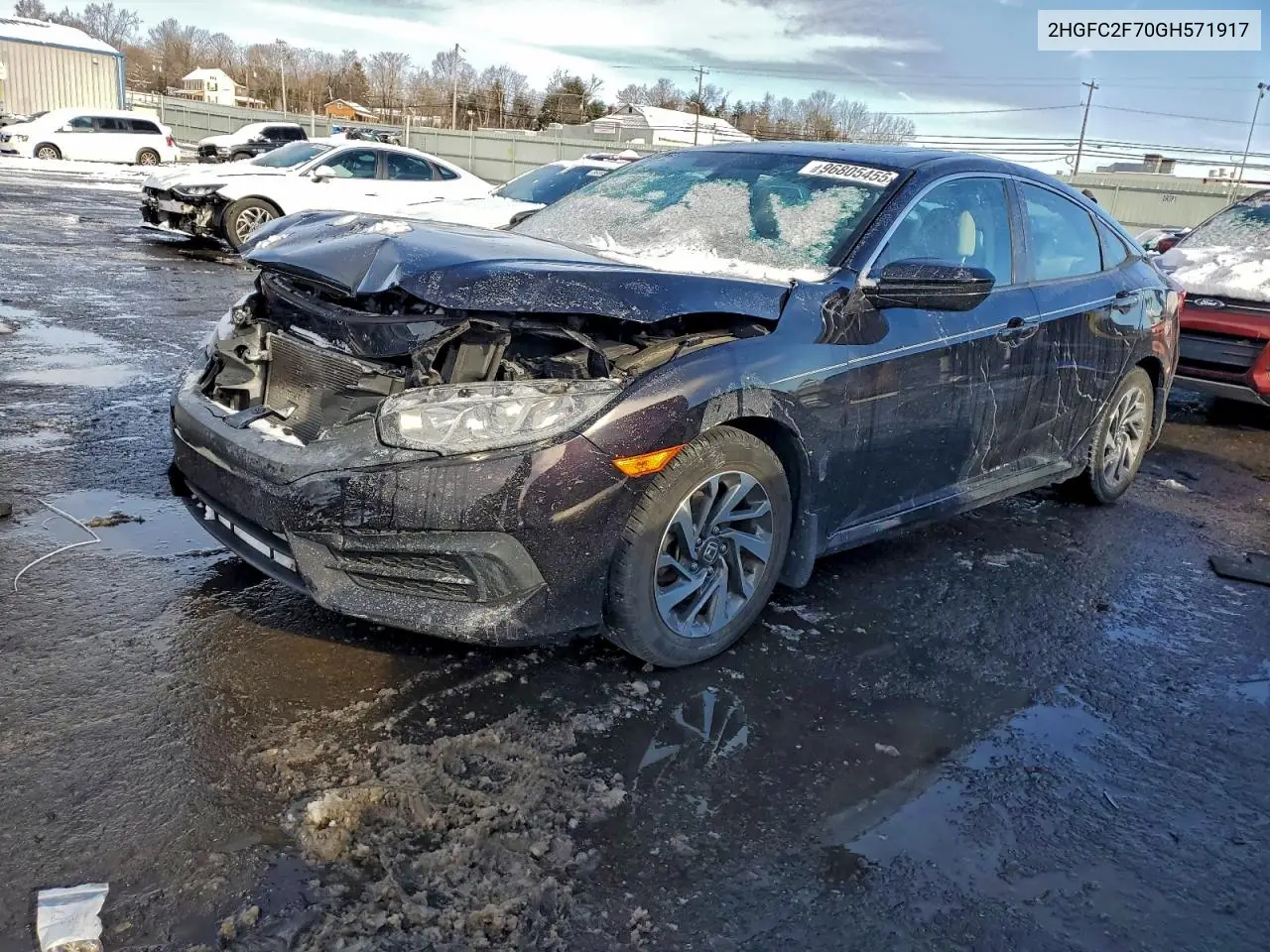 2HGFC2F70GH571917 2016 Honda Civic Ex