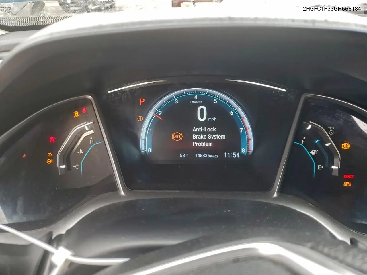 2HGFC1F33GH658184 2016 Honda Civic Ex