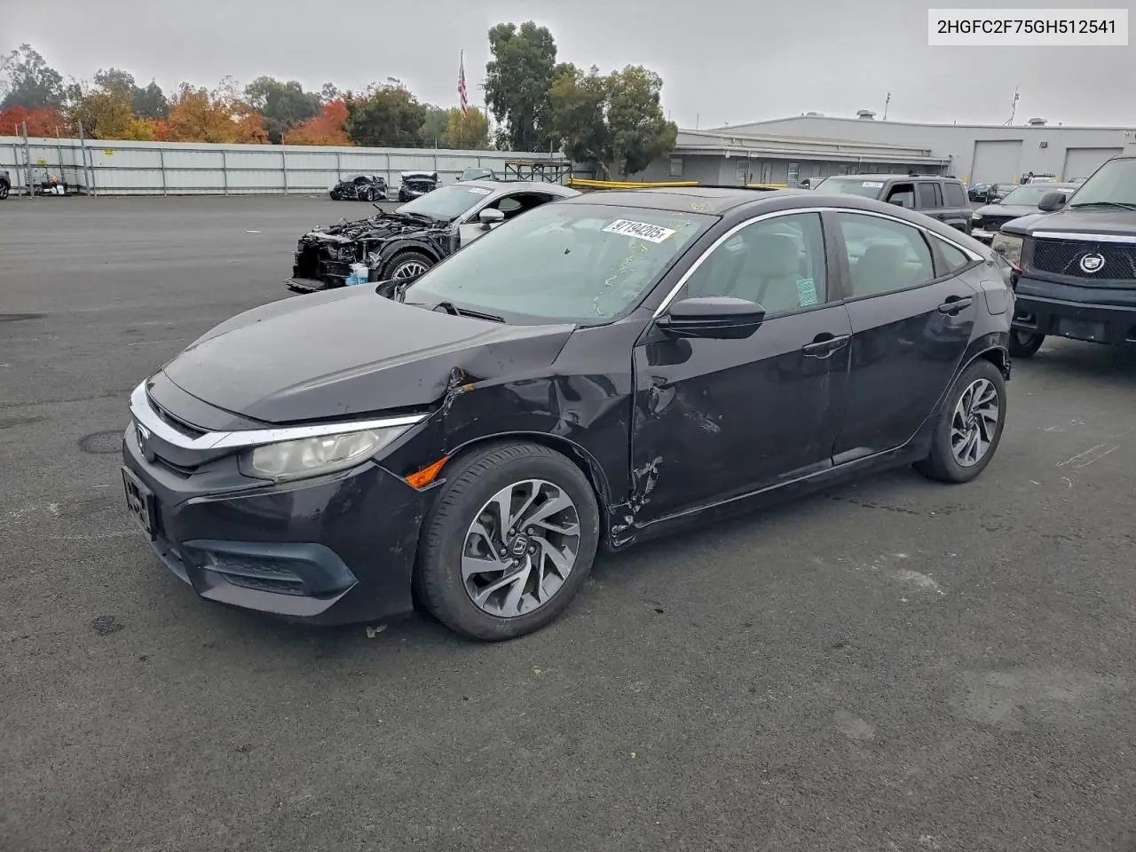 2HGFC2F75GH512541 2016 Honda Civic Ex