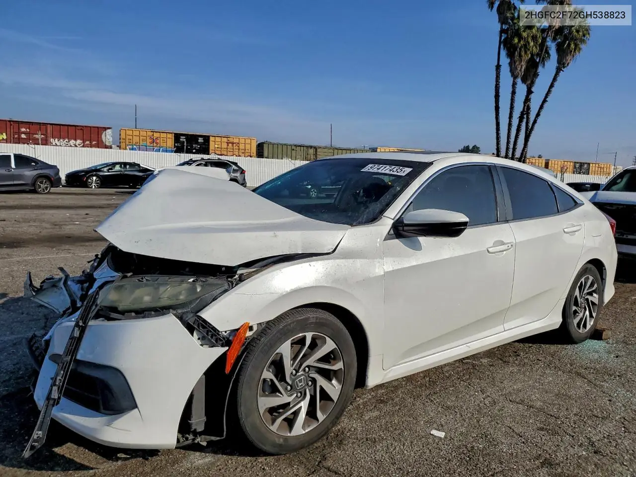 2HGFC2F72GH538823 2016 Honda Civic Ex