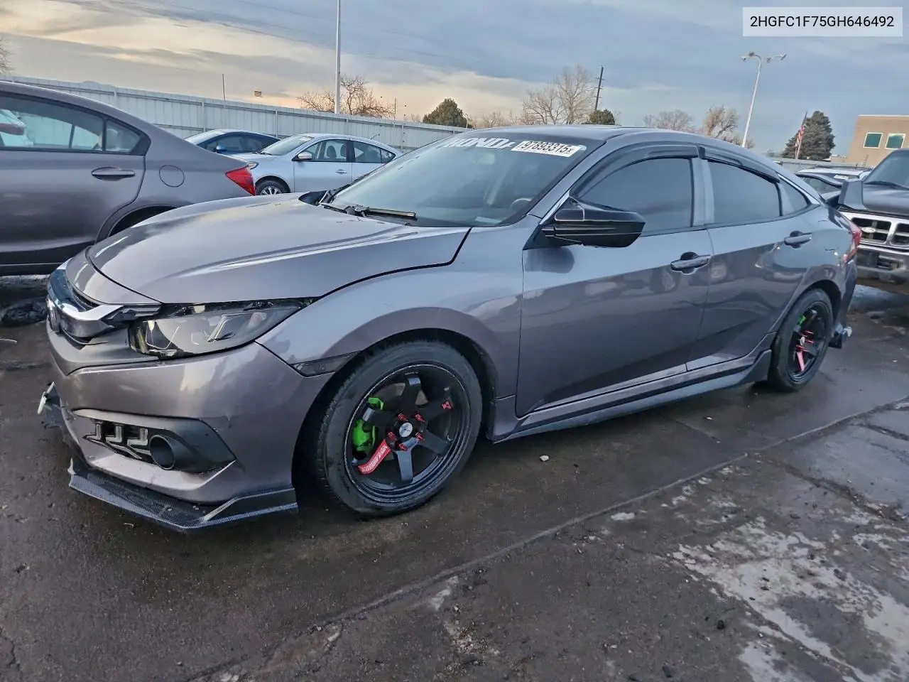 2HGFC1F75GH646492 2016 Honda Civic Exl