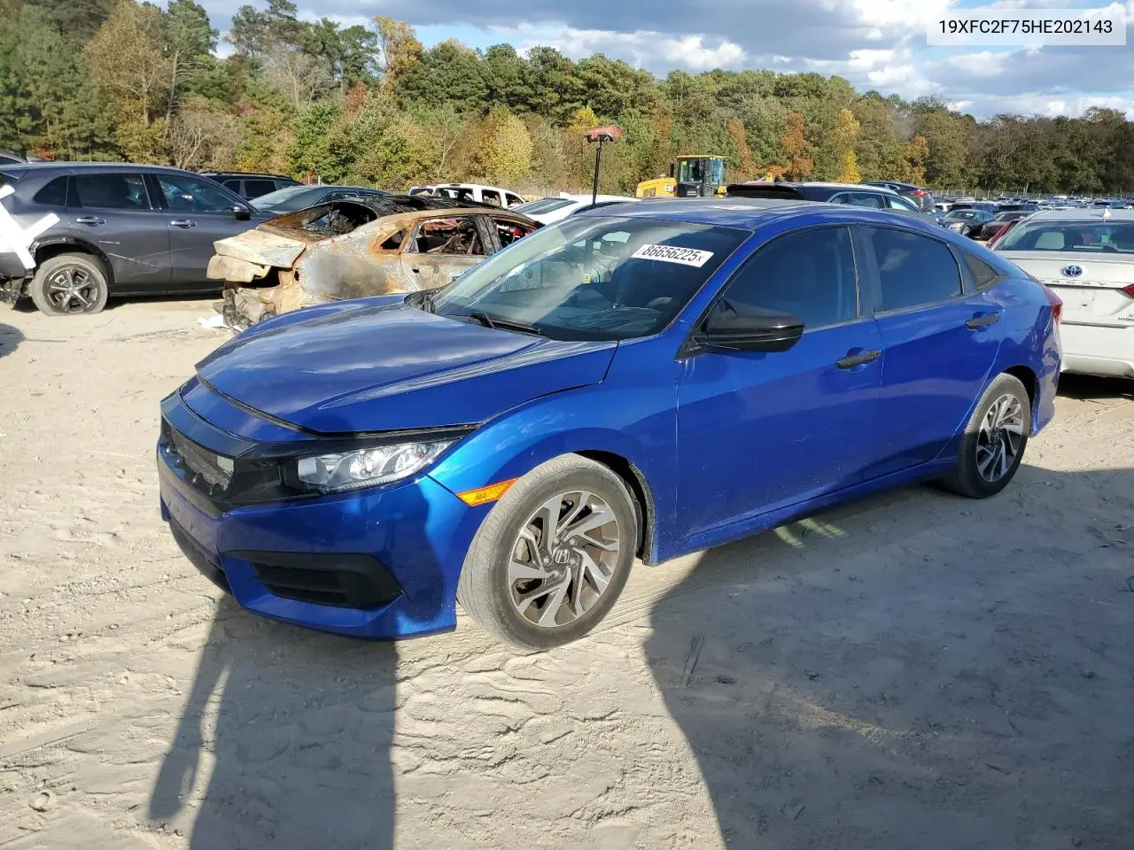 19XFC2F75HE202143 2017 Honda Civic Ex